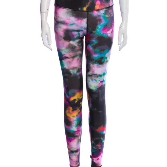 Terez Pants - Terez Women's Purple Blurred Tie Dye Leggings